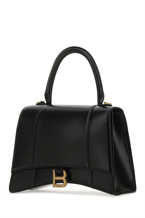 Balenciaga Women Black Leather Medium Hourglass Handbag