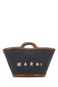 Marni Women Two-Tone Felt And Leather Small Tropicalia Summer Handbag