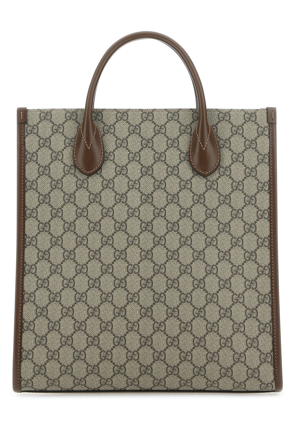 Gucci Men Gg Supreme Fabric And Leather Handbag