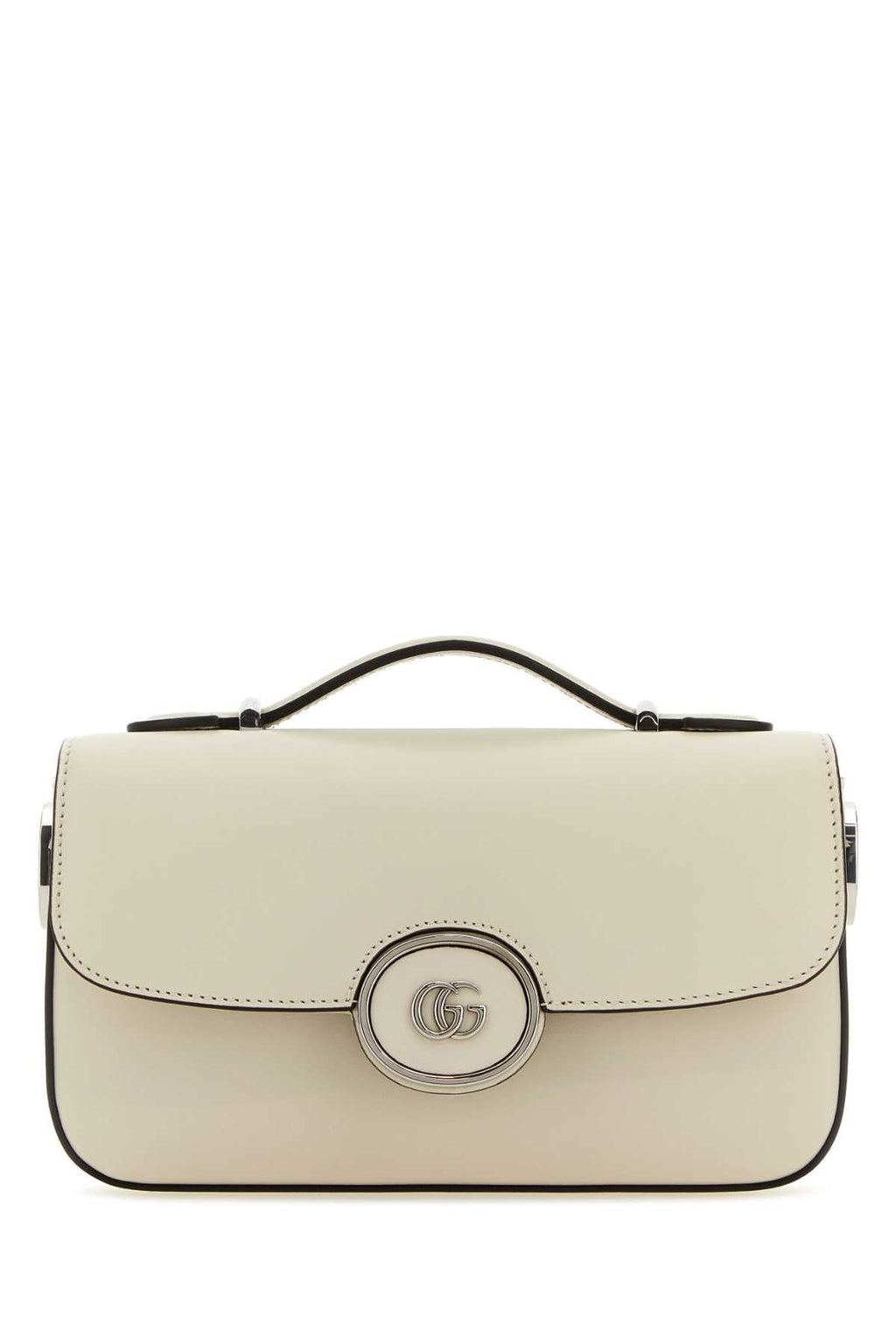 Gucci Women Ivory Leather Mini Petite Gg Handbag