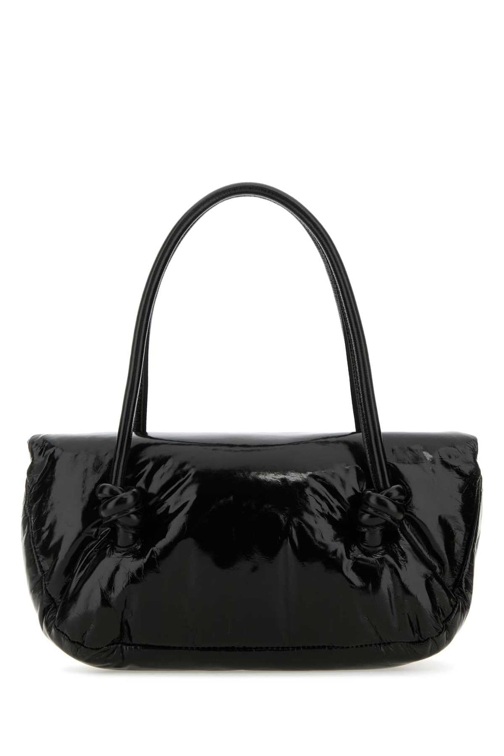 Jil Sander Women Black Leather Small Knot Handle Handbag