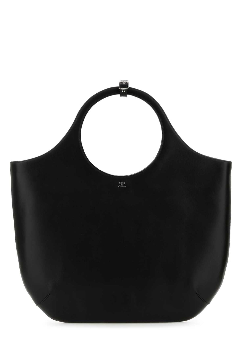 Courreges Women Black Leather Large Holy Handbag
