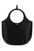 Courreges Women Black Leather Medium Holy Handbag