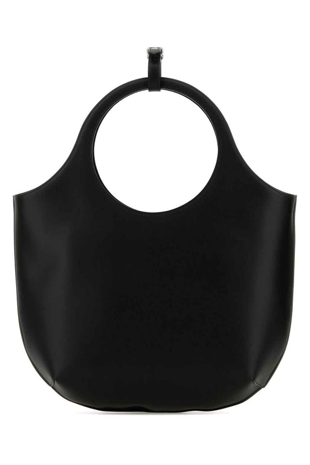 Courreges Women Black Leather Medium Holy Handbag