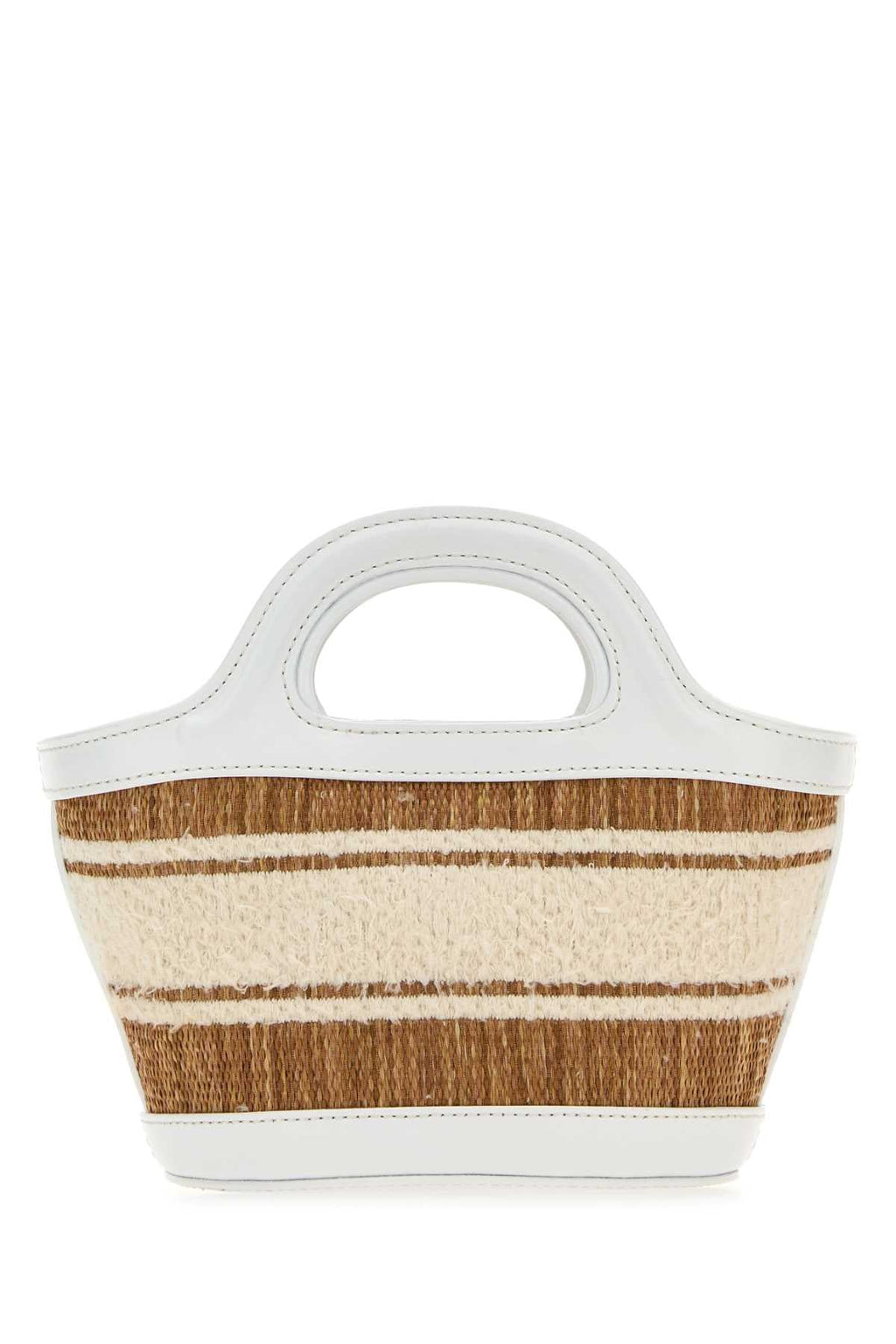 Marni Women Two-Tone Raffia And Leather Micro Tropicalia Summer Handbag