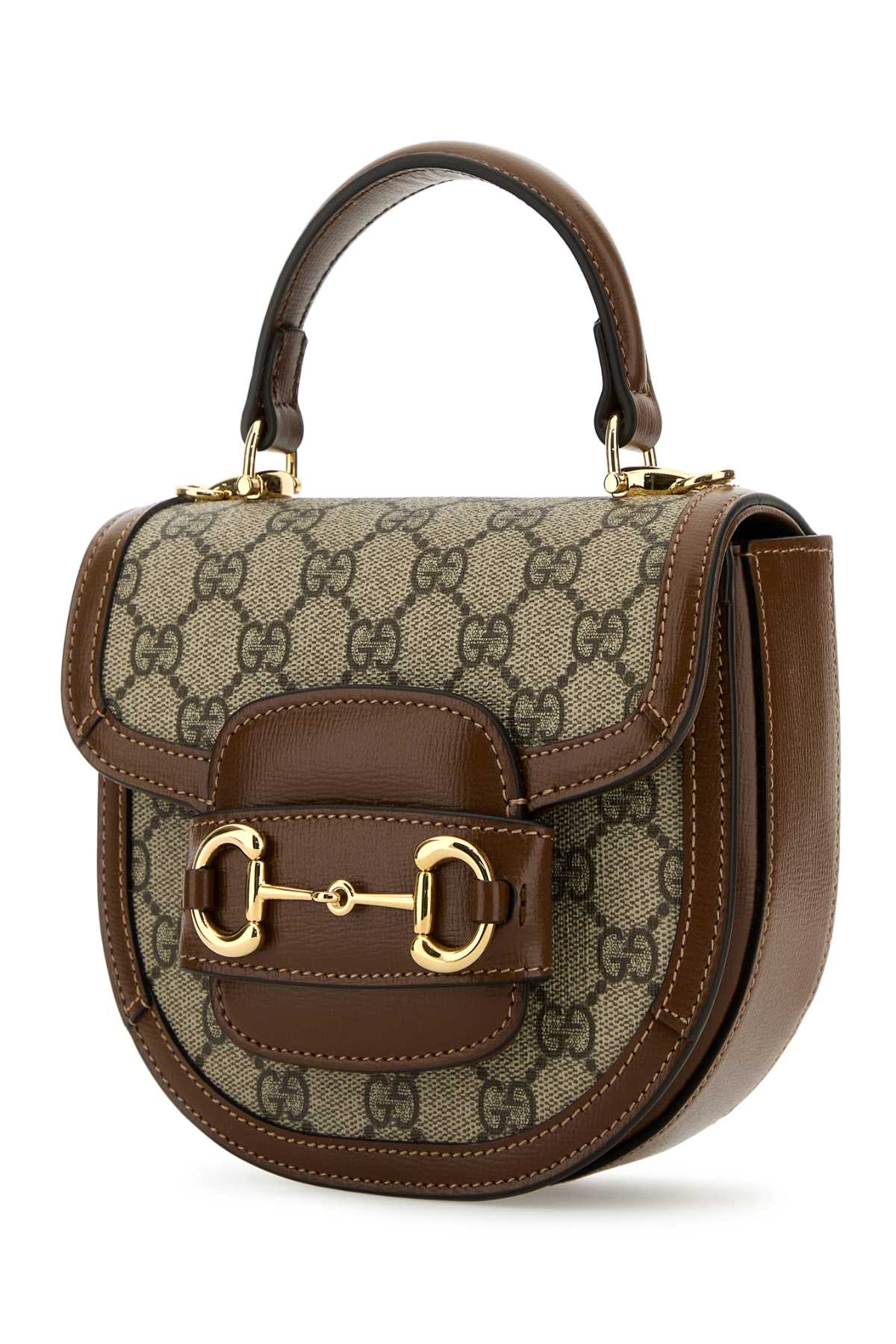 Gucci Women Gg Supreme Fabric Mini Horsebit 1955 Handbag
