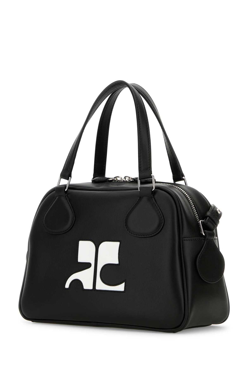 Courreges Women Black Leather Reedition Handbag
