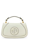Gucci Women Ivory Leather Gucci Blondie Handbag