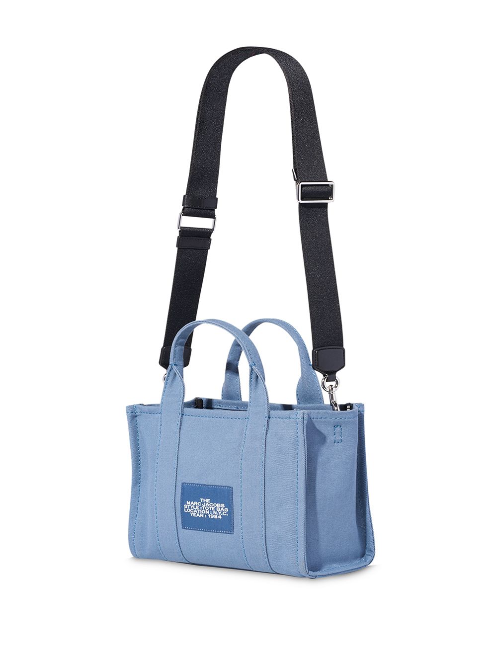 Marc Jacobs Women Handbag 'Mini Tote Traveler' With Logo In Blue Fabric For Women