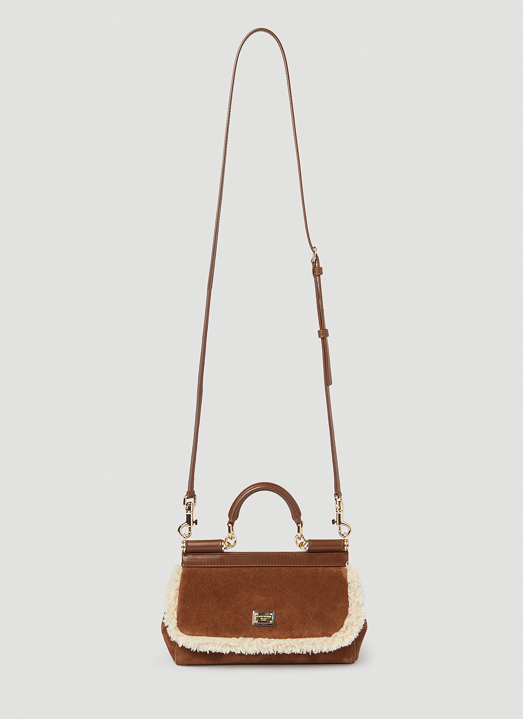 Dolce & Gabbana Women Sicily Suede Small Handbag