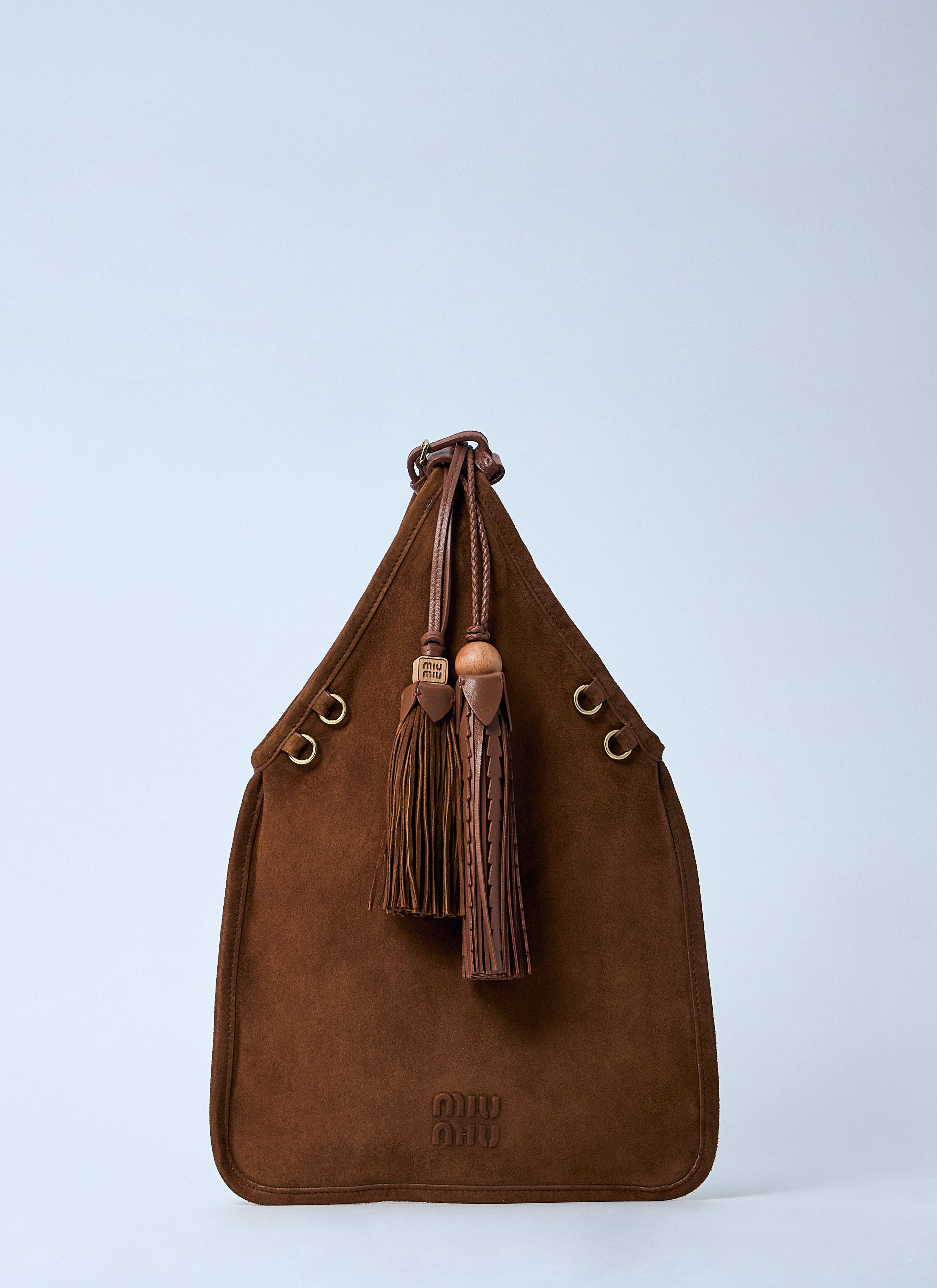 Miu Miu Women Suede Handbag With Tassels